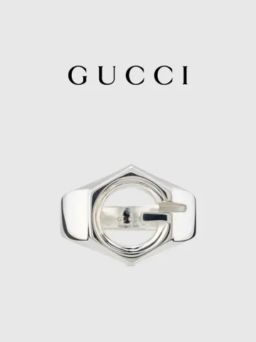 Gucci Geometric G Wide Ring Size 6-11