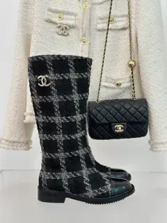 Chanel Double C Plaid Boots