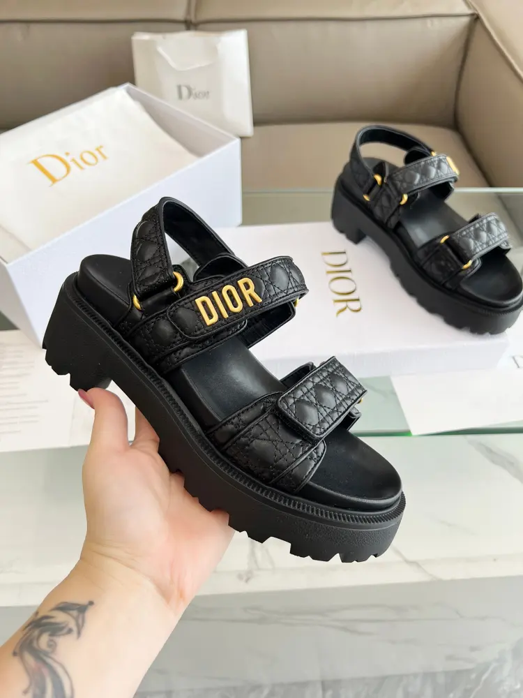 Dior Magic Thick-soled Mid-heeled Sandals Upper + Lining: Original custom materials