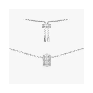 Apm monaco double-circle pearl necklace