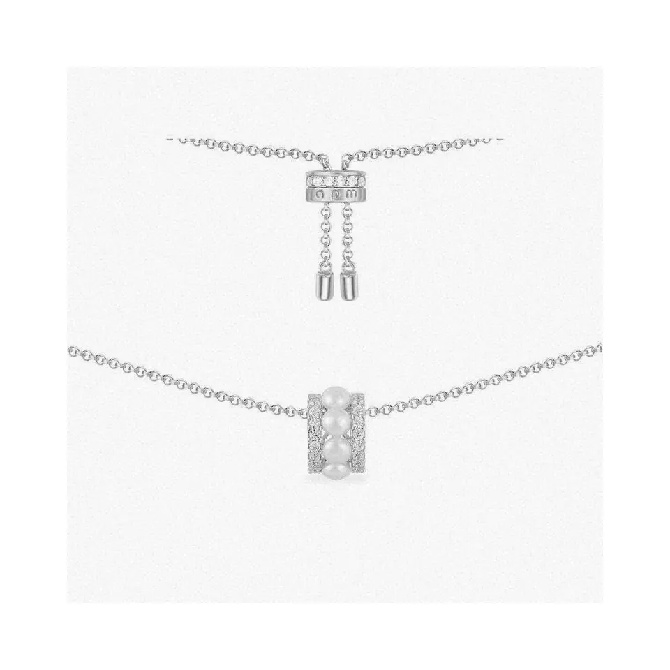 Apm monaco double-circle pearl necklace