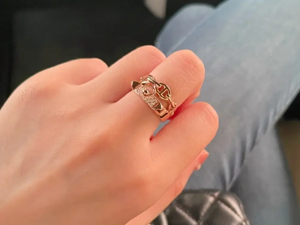 Hermès belt buckle ring High-end customization