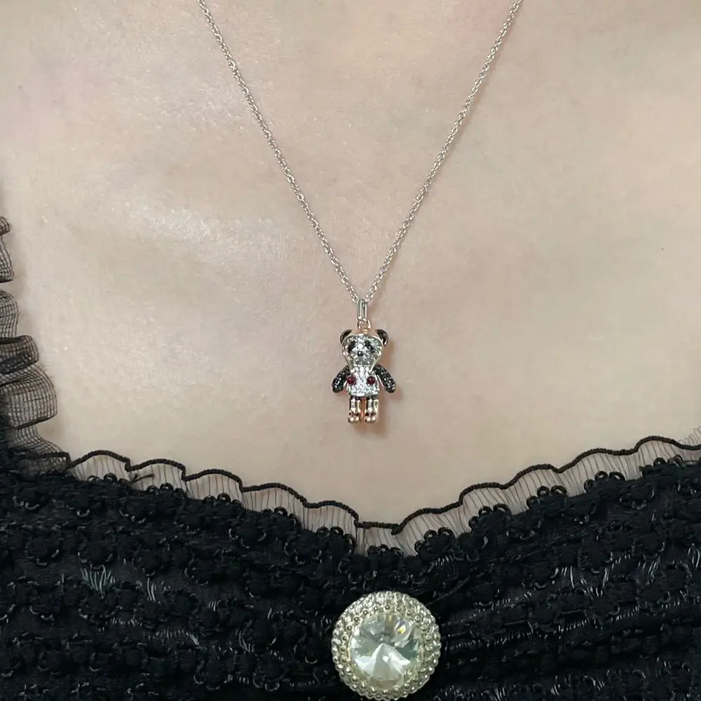 Qeelin Kirin Bobo Panda Necklace with Hat