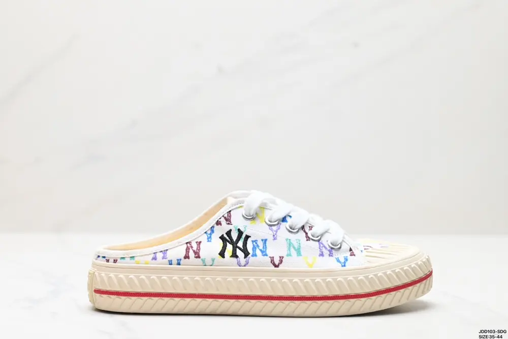 MLB Biscuit Shoes NY Yankees Retro Canvas Half Slippers 32SHS1011