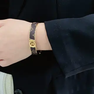 Louis Vuitton printed leather bracelet