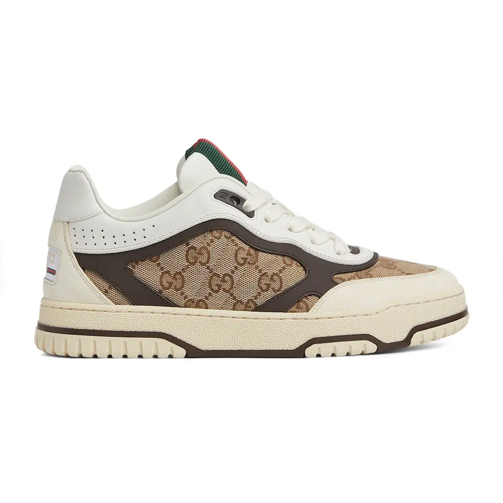 Gucci Re-Web series Men’s webbing leather sneakers