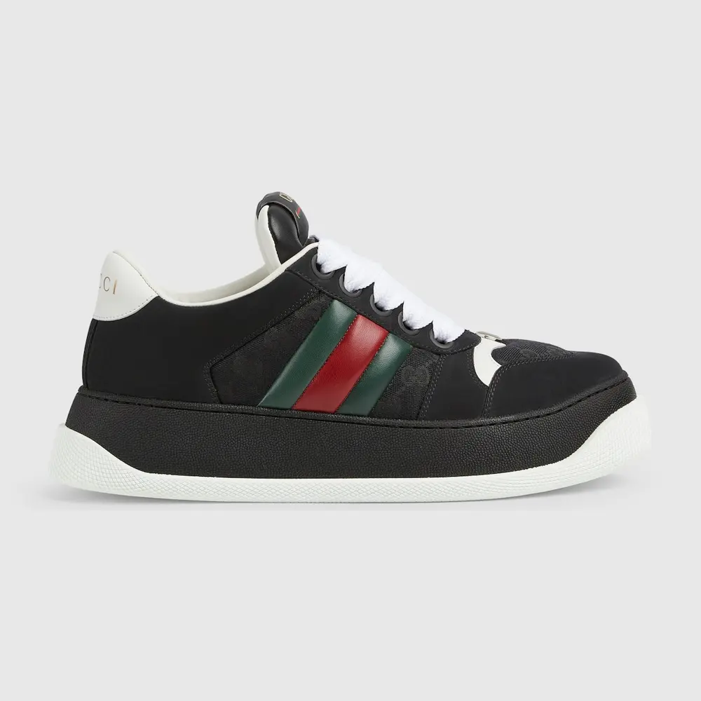 GUCCI Screener series couples Chubby loafers Dirty shoes Chubby double G casual sneakers