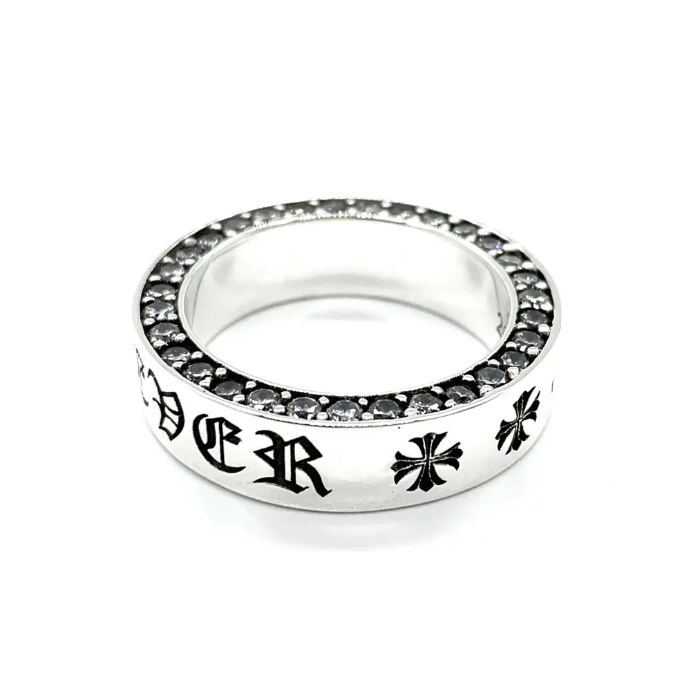 Chrome Hearts classic stone-set forever ring