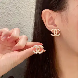 CHANEL style ear clip Earrings