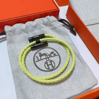 New Hermes bracelet braided bracelet thickened platinum version. High-end precision version