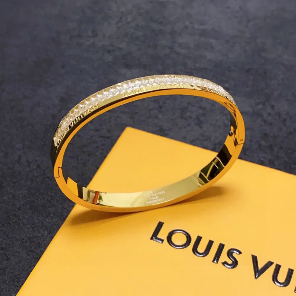 Louis Vuitton monogrammed unisex bracelet with diamonds