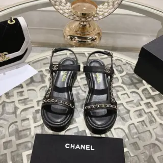 Chanel chain thick-soled casual sandals