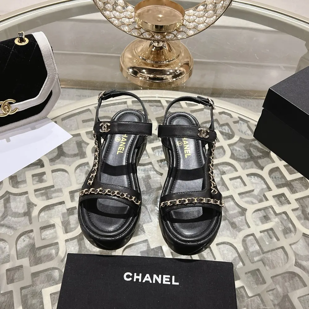 Chanel chain thick-soled casual sandals