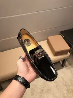 Versace loafers. Upper imported cowhide leather + Medusa metal buckle