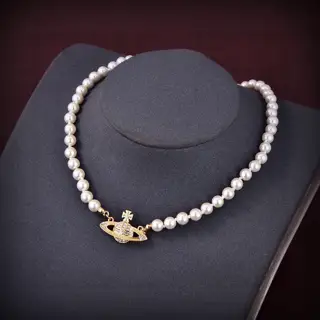 Vivienne Westwood Queen Saturn Pearl Necklace