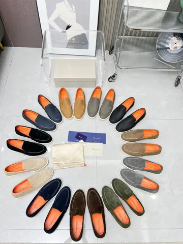 Santoni Four Seasons Classic Loafers Casual Business Style Single Shoes