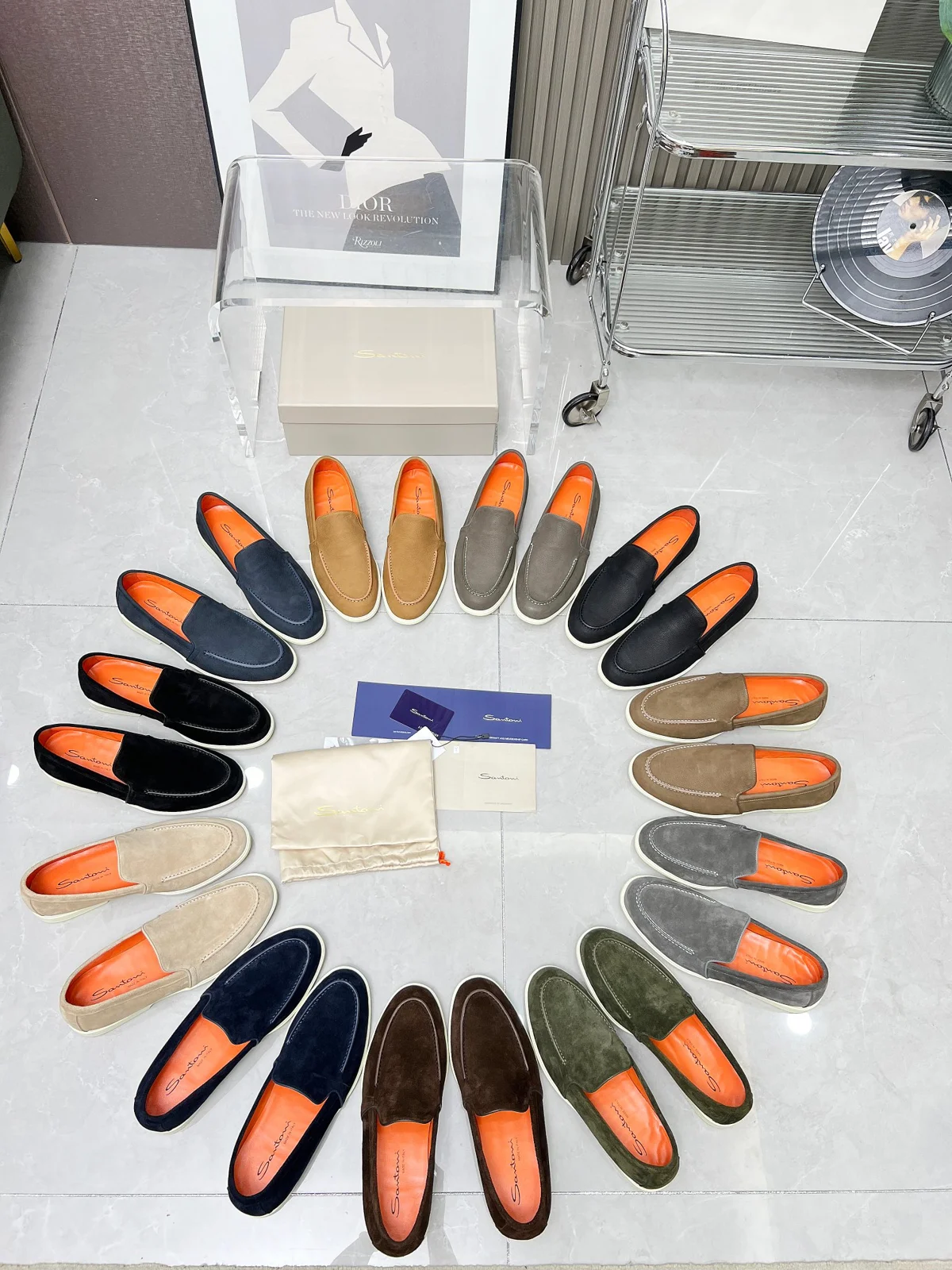 Santoni Four Seasons Classic Loafers Casual Business Style Single Shoes