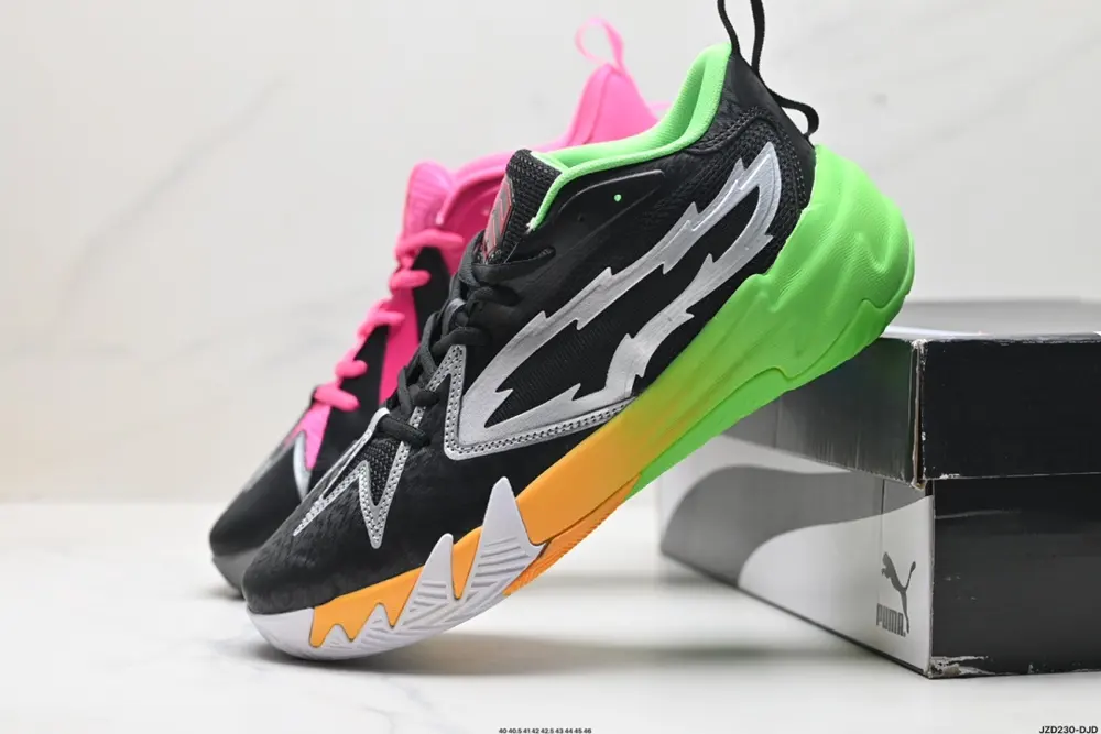 PUMA Scoot 1 Zeros Puma round toe lace-up non-slip low-top basketball shoes