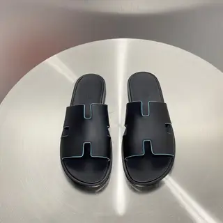 Hermès Classic H Slippers ~ High-end men’s sandals• beach shoes slippers ~ counter