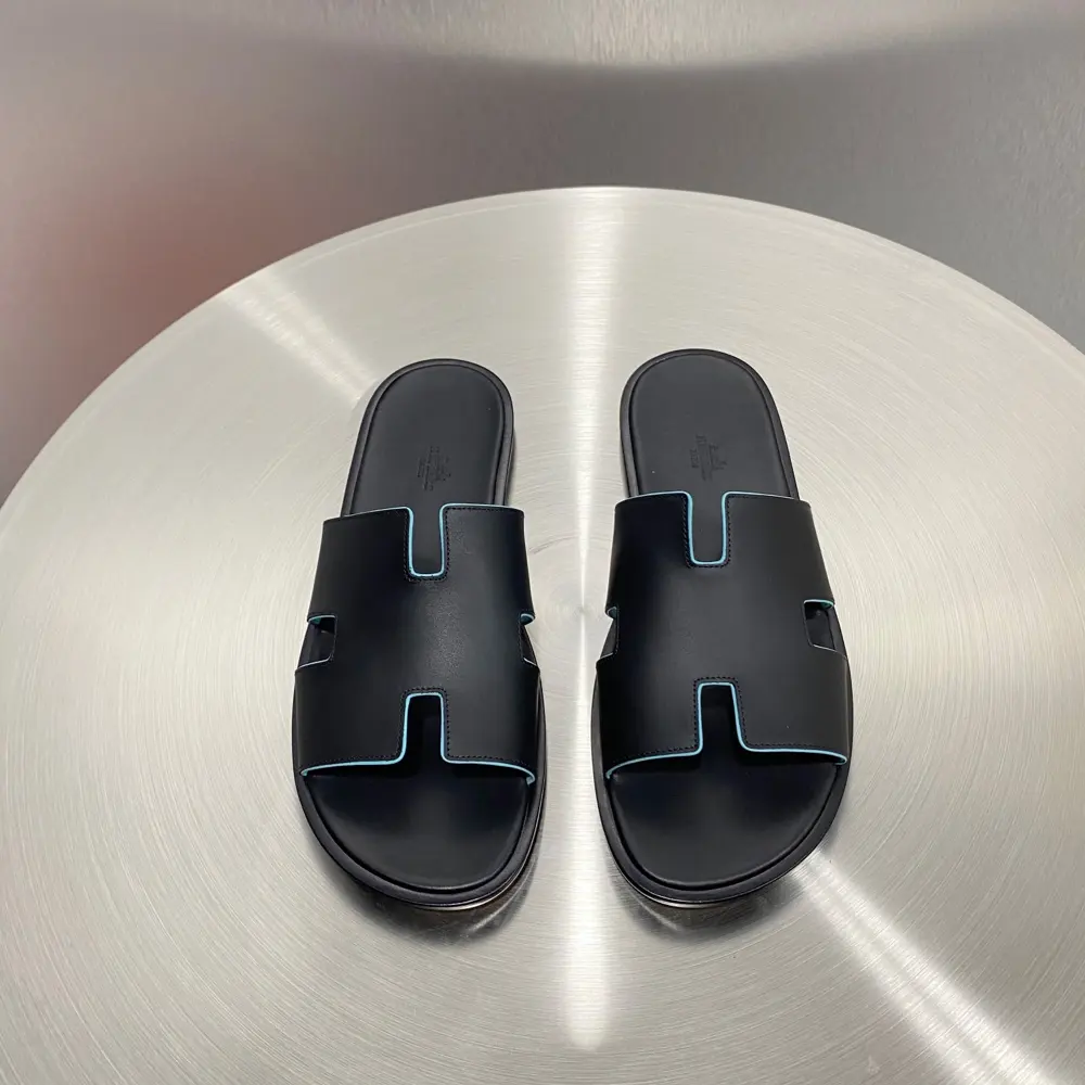 Hermès Classic H Slippers ~ High-end men’s sandals• beach shoes slippers ~ counter