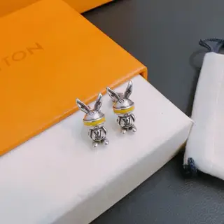 Louis Vuitton asymmetrical earrings classic monogram earrings