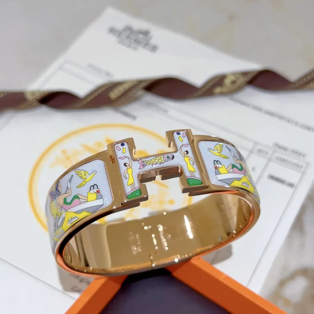 Hermes bracelet Original custom 20mm wide bracelet The enamel craft is a real test of the
