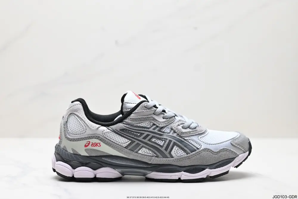 ASICS breathable mesh upper with some synthetic leather material uses the new AHAR+ rubber 1203A372-401