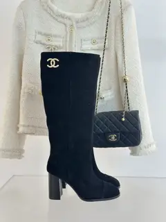 Chanel Double C Block Heel Boots Series