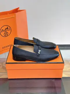 Hermès men’s business leather shoes