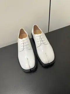 Maison Margiela height-enhancing thick-soled split-toe tabi leather shoes lace-up loafers