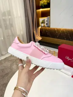 Roger Vivier classic diamond buckle candy color casual sports shoes
