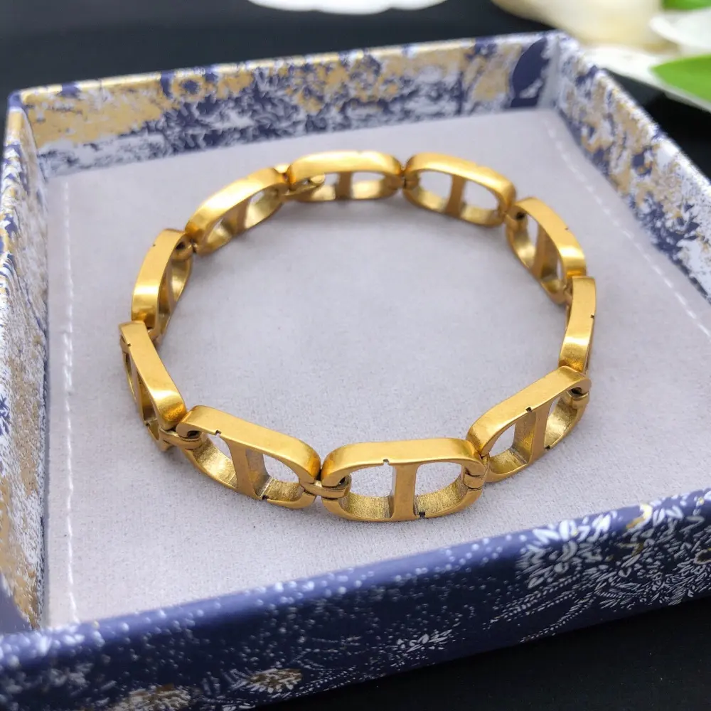 DIOR original new CD letter necklace bracelet high-end quality