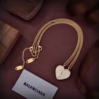 Balenciaga Heart Diamond Two-in-One Necklace