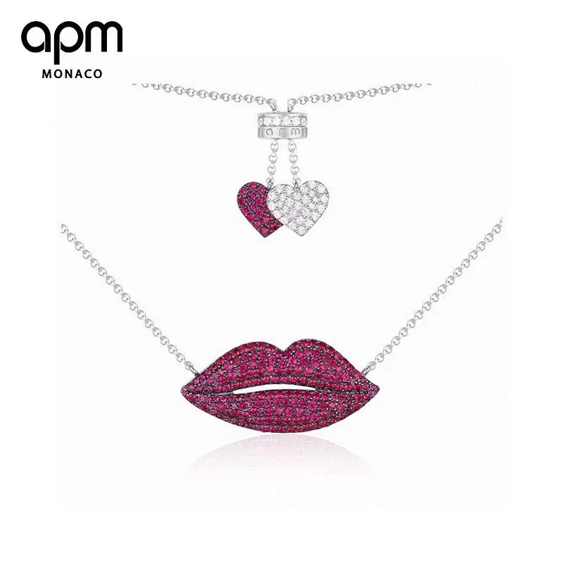 Apm monaco lip necklace