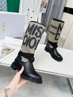 DIOR autumn and winter boots retro work boots slip-on