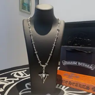 Chrome Hearts classic retro cross necklace