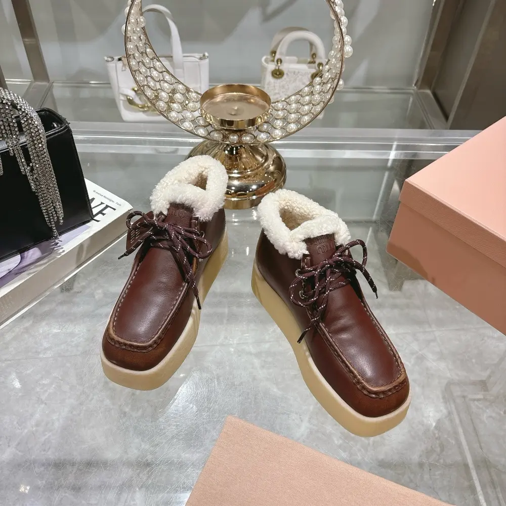 Miu Miu Miu autumn and winter new thick-soled short boots