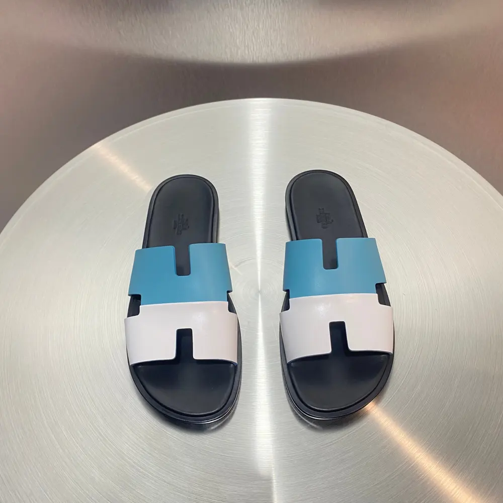 Hermès Classic H Slippers ~ High-end men’s sandals• beach shoes slippers ~ counter