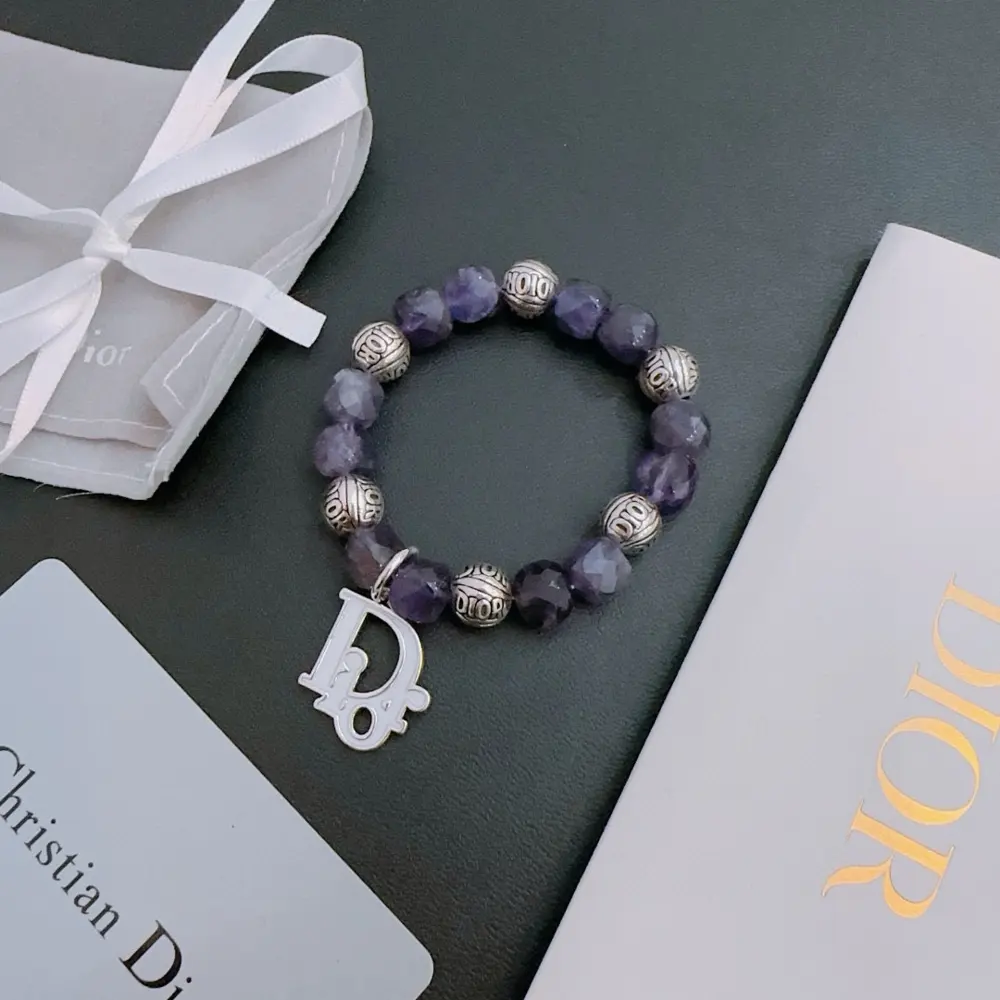 DIOR Multi-element agate Thai silver style bracelet