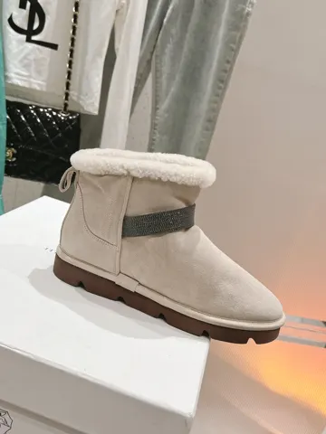 Brunello Cucinelli sheep curly snow boots The latest foreign trade hot-selling model