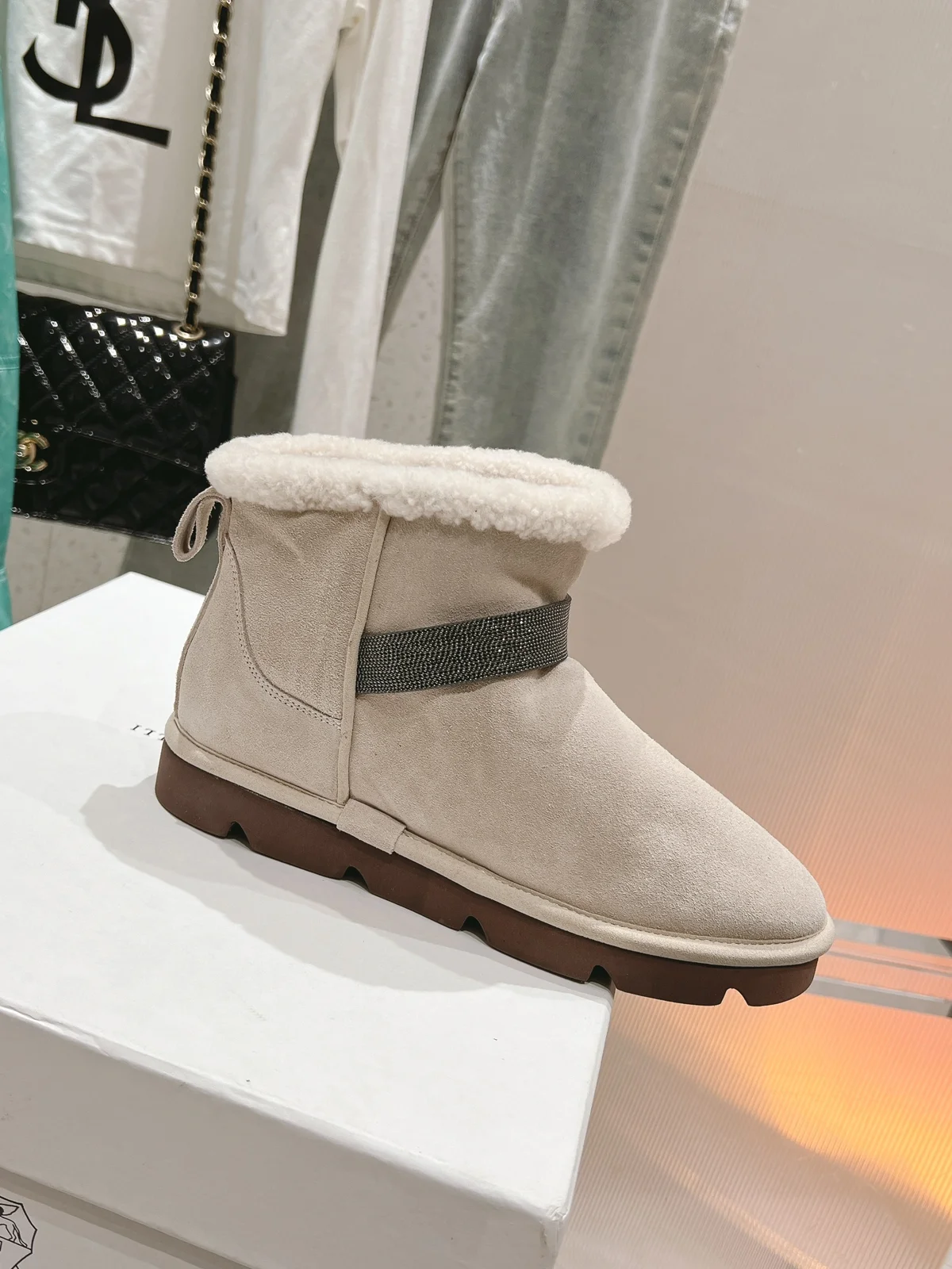 Brunello Cucinelli sheep curly snow boots The latest foreign trade hot-selling model
