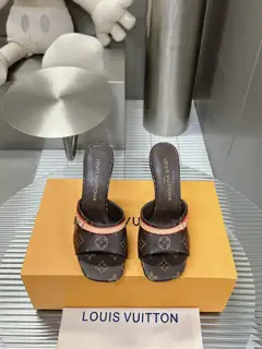 Louis Vuitton high-heeled slippers