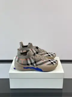 BURBERRY Stretch Flyweave Lace-up Casual Sneakers