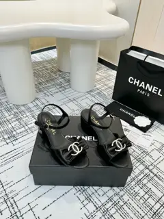 Chanel Bow Rhinestone Slippers Sandals
