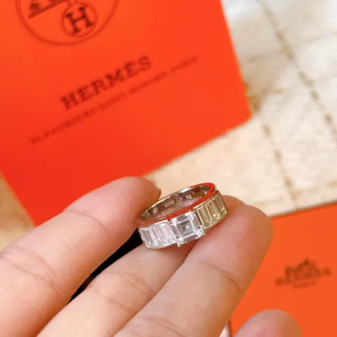 New Hermes Square Diamond Ring Highest version on the market Exclusively imported 925