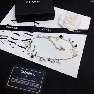 Chanel floral tassel necklace