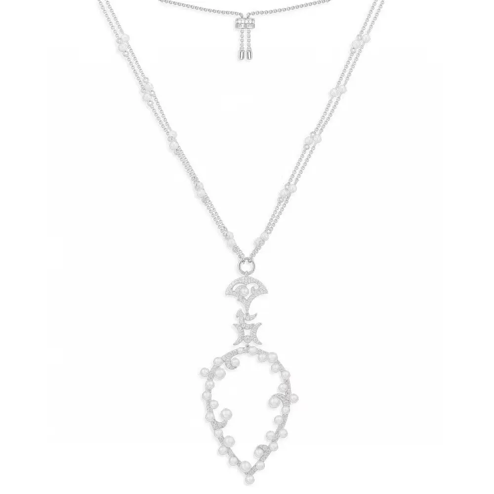 Apm monaco pearl pear-shaped necklace