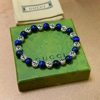 Gucci Bracelet for men and women. The latest blue tiger eye stone bracelet is of a higher