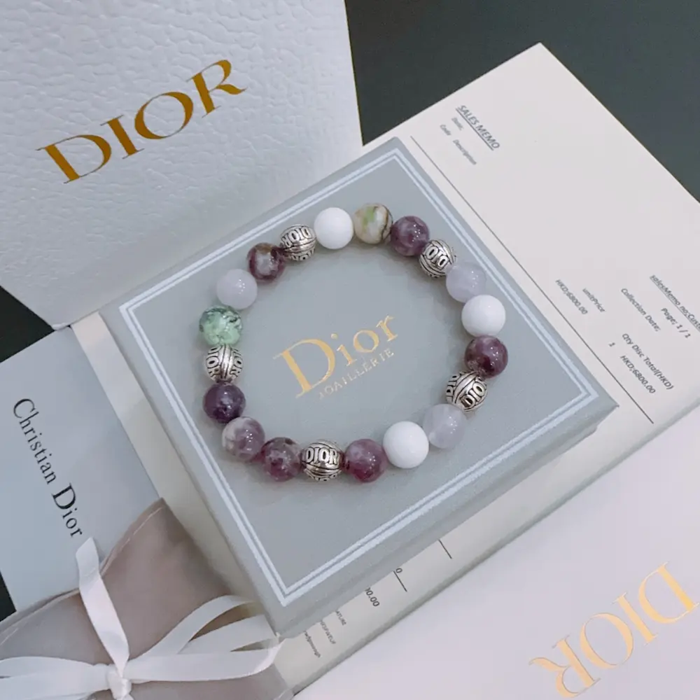 DIOR Multi-element agate Thai silver style bracelet