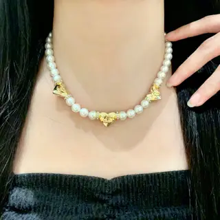 Chanel vintage letter necklace